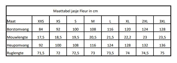 Dames zorgjasje Fleur wit