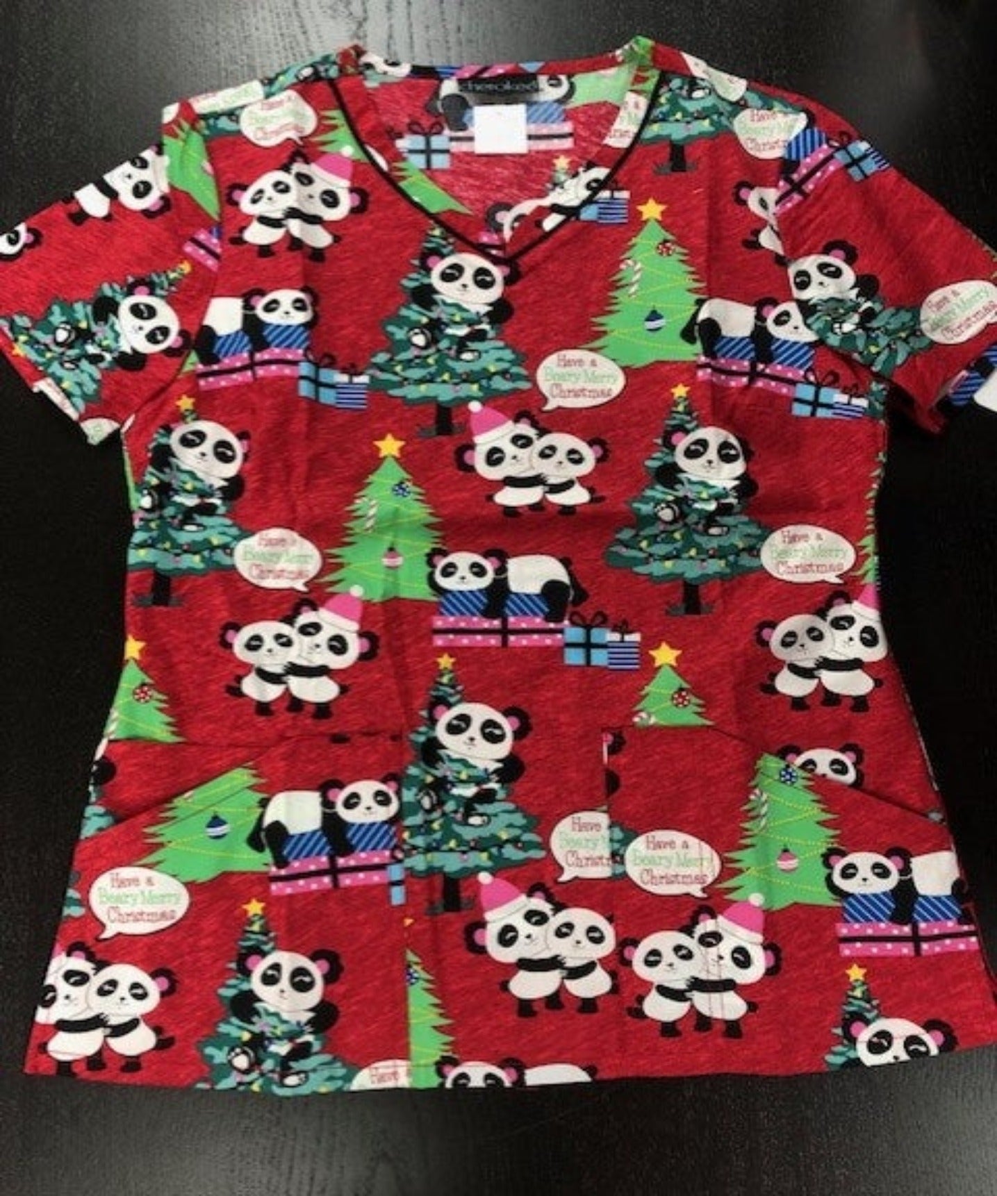 Tuniek Cherokee CK646 Christmas Panda's - Zorgkleding.nl